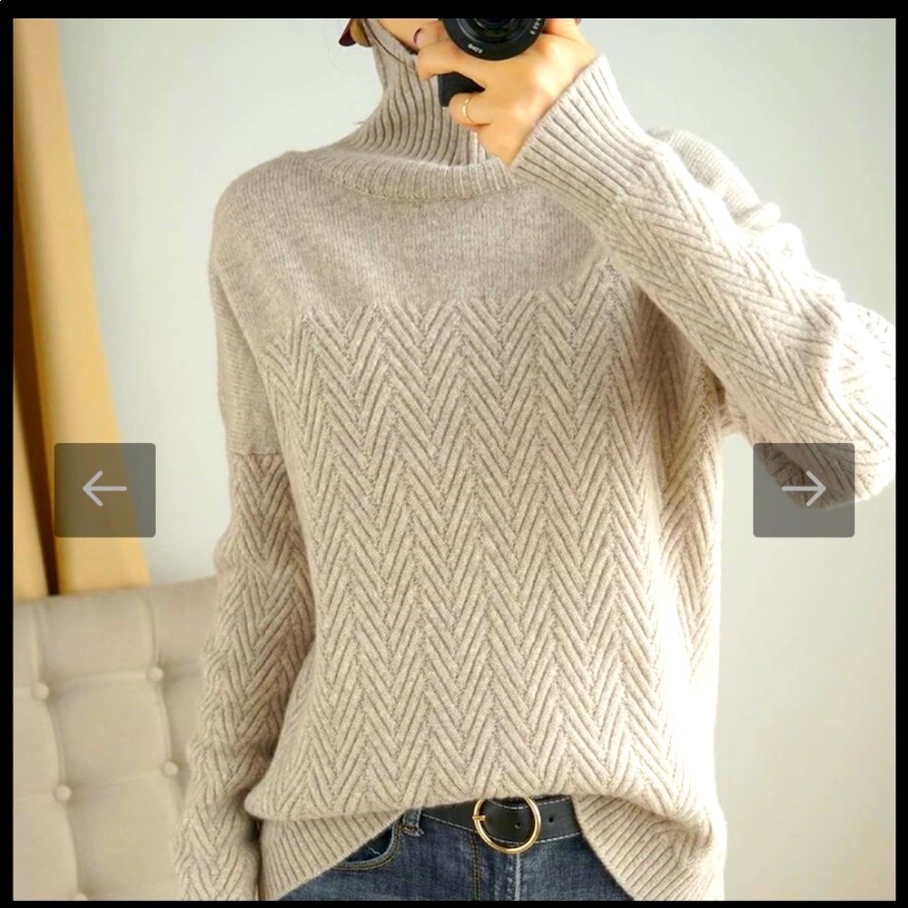 Beautiful high-neck sweater, New
